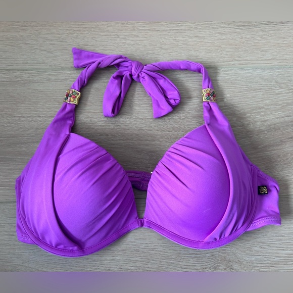 La vie en Rose padded halter swim top Pink Size Small - Picture 1 of 4